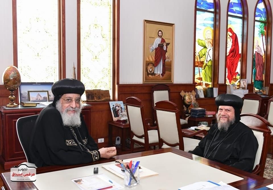 His Holiness Pope Tawadros II received His Eminence Metropolitan Serapion