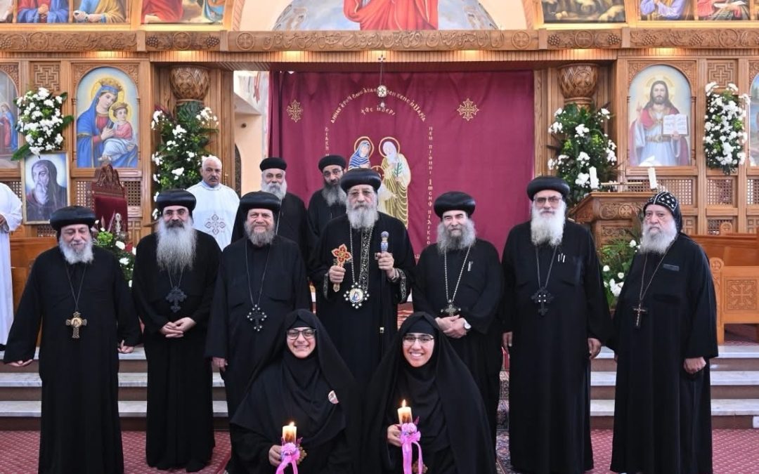 The ordination of Mother Katherine and Mother Verena on the Convent of St. Katherine of Alexandria and St. Verena in Hemet, California, by the hands of His Holiness Pope Tawadros II