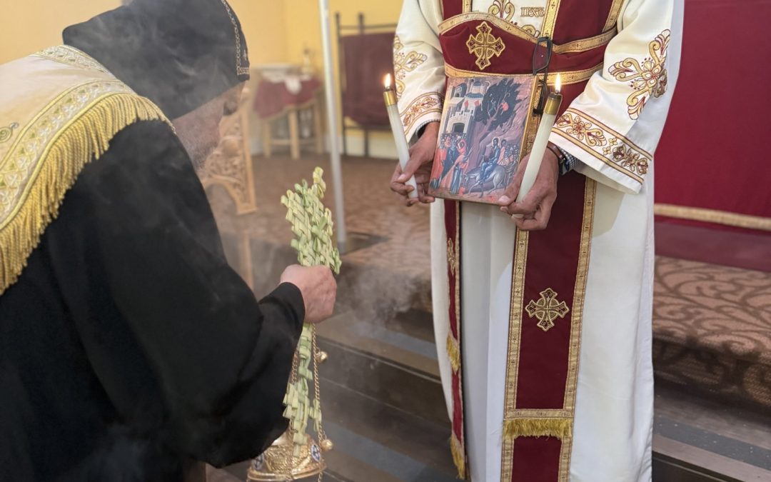 His Eminence Metropolitan Serapion Celebrates Vespers Prayer for the Feast of Palm Sunday at St. Cyril of Alexandria Coptic Orthodox Church